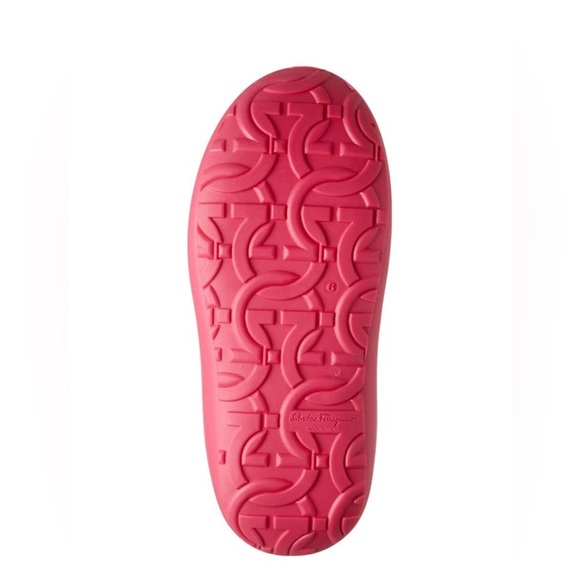 Gancini Raised-logo Rain Boots In Hot Pink - Picture 6 of 7